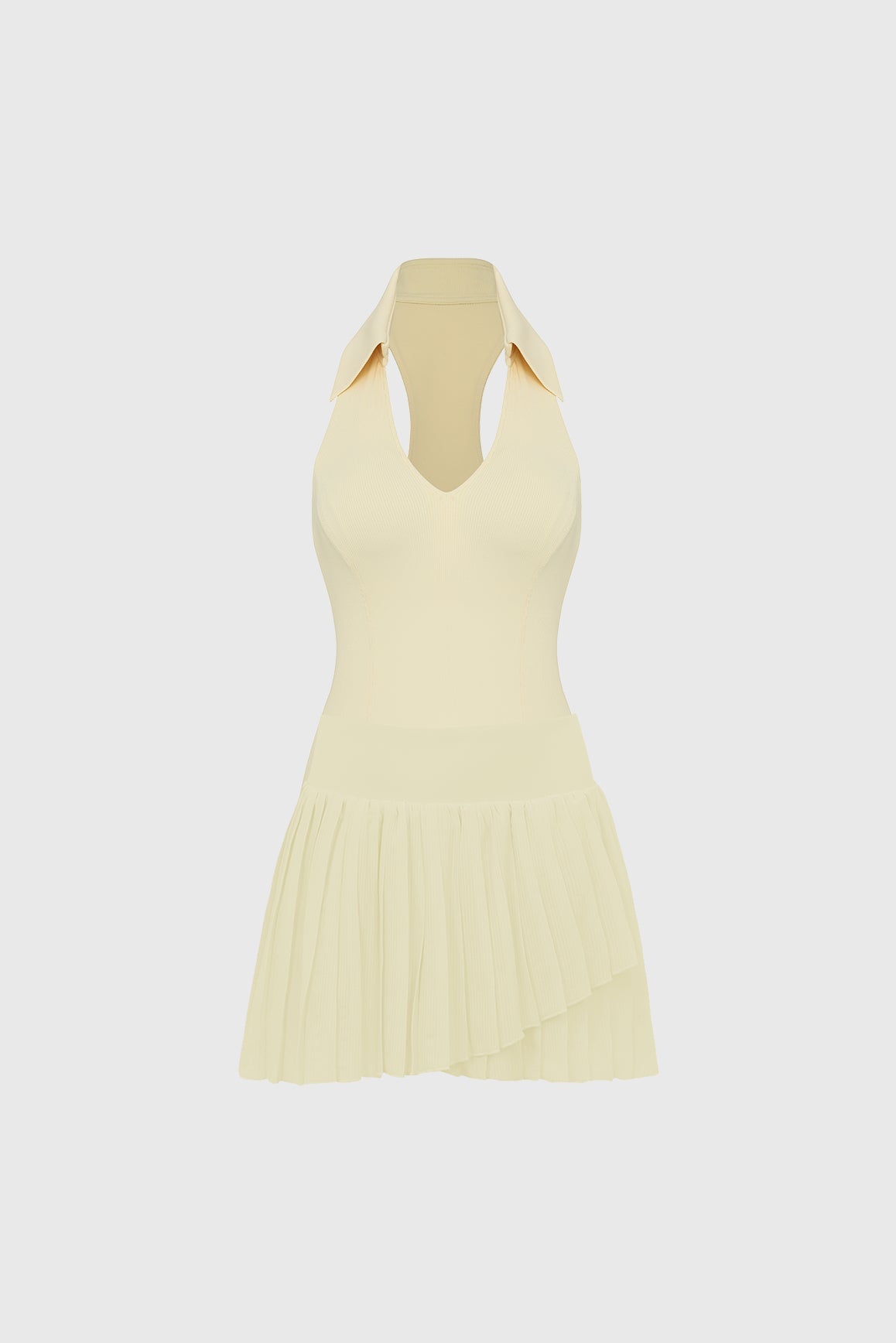 Sleeveless Polo Tank Top +  Pleated Skirts